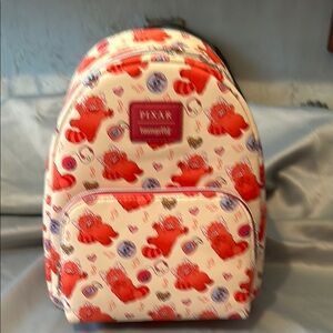 Loungefly Red and White Heart Pattern Backpack